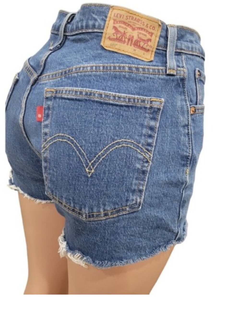 Levi's Women's 501 Original High Rise Cutoff Denim Jean Shorts Size 27 / 4 NWT - Picture 5 of 9